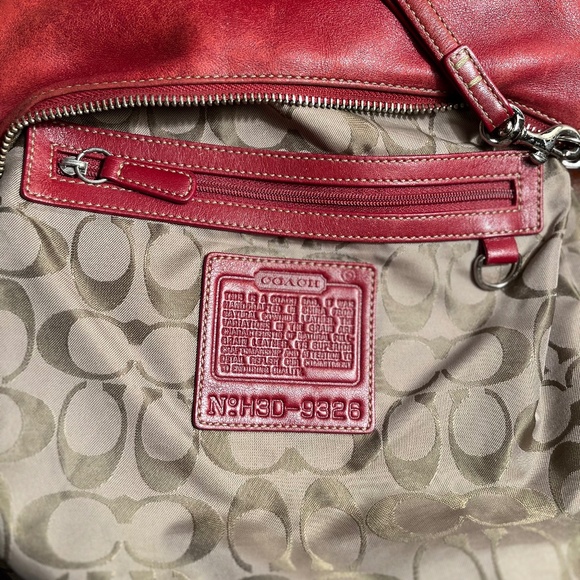 Coach 9326 Red Legacy Slim Duffle Crossbody Bag - Picture 10 of 12